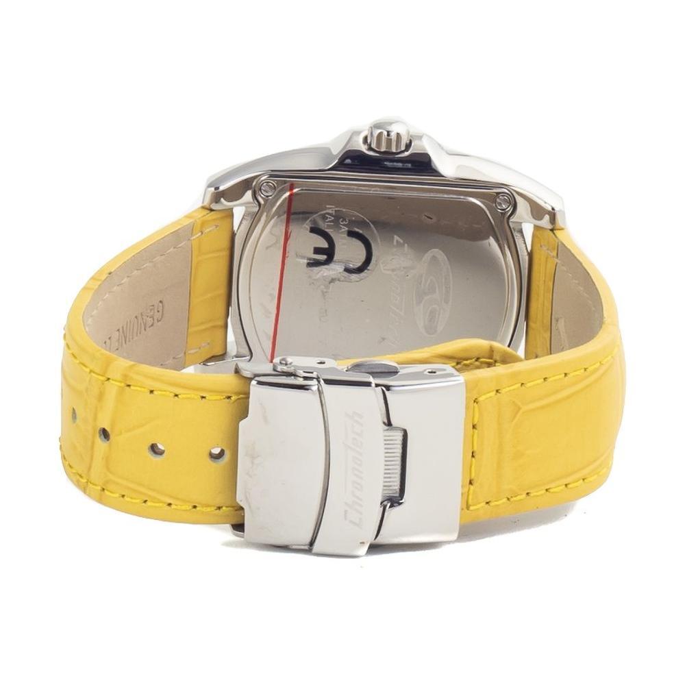 Chronotech Yellow Leather Dress Watch
