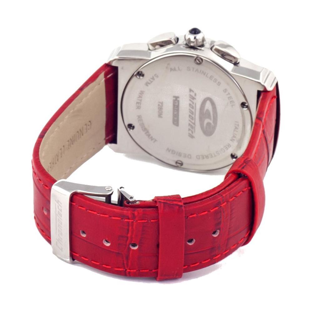 Chronotech Red Leather Watch CHCT7280B05AC