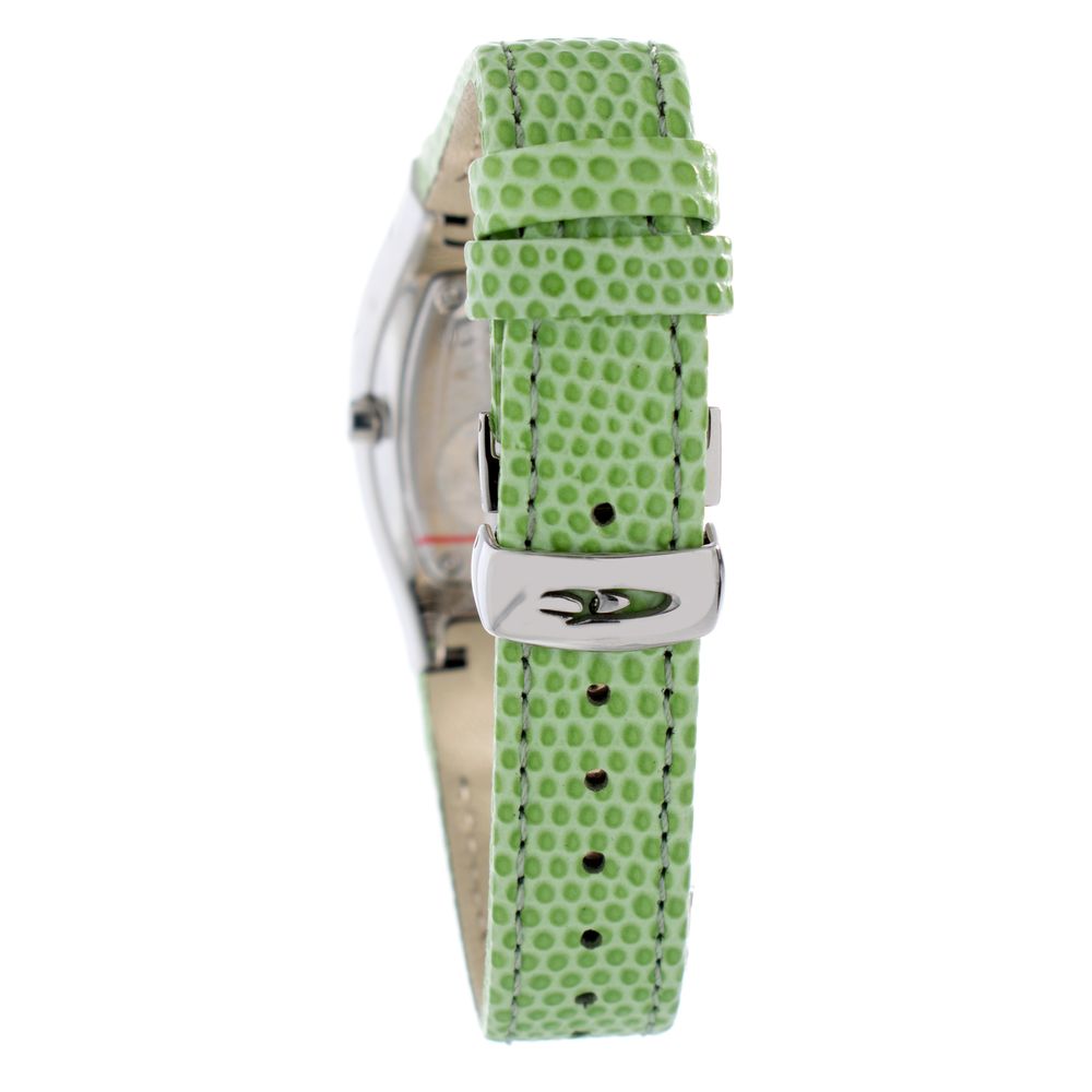 Chronotech Green Leather Dress Watch
