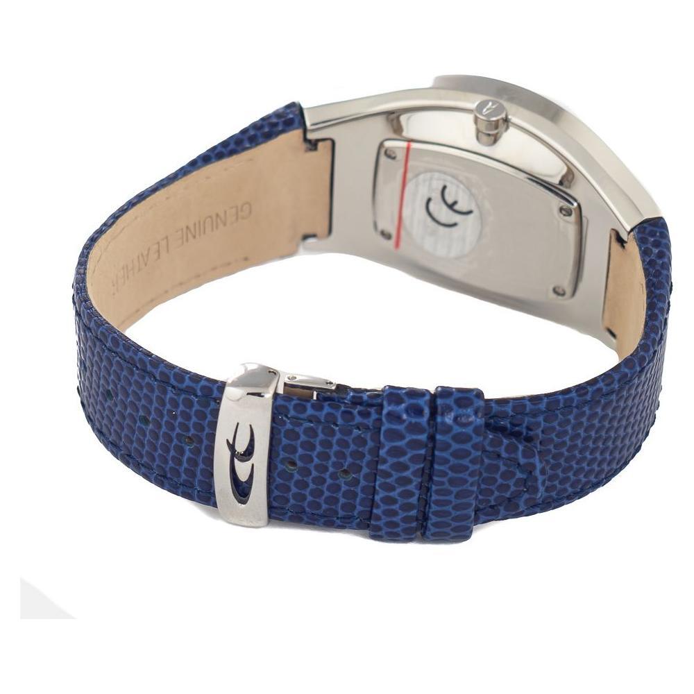 Chronotech Blue Leather Dress Watch