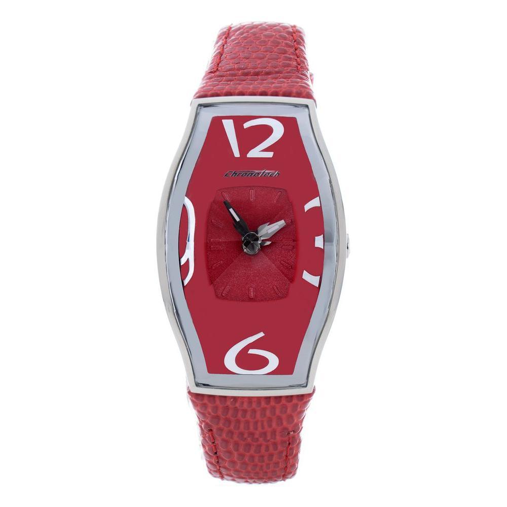 Chronotech Red Leather Watch CHCT7932L14AC