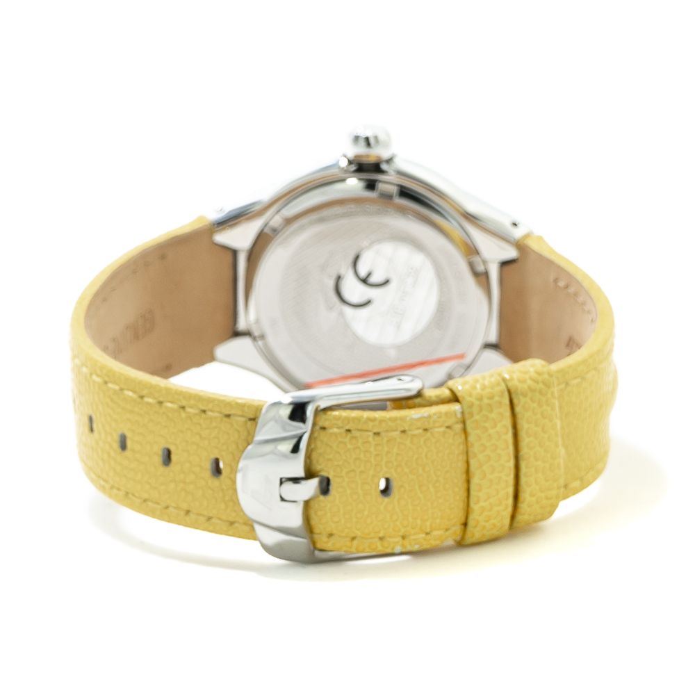 Chronotech Yellow Leather Dress Watch