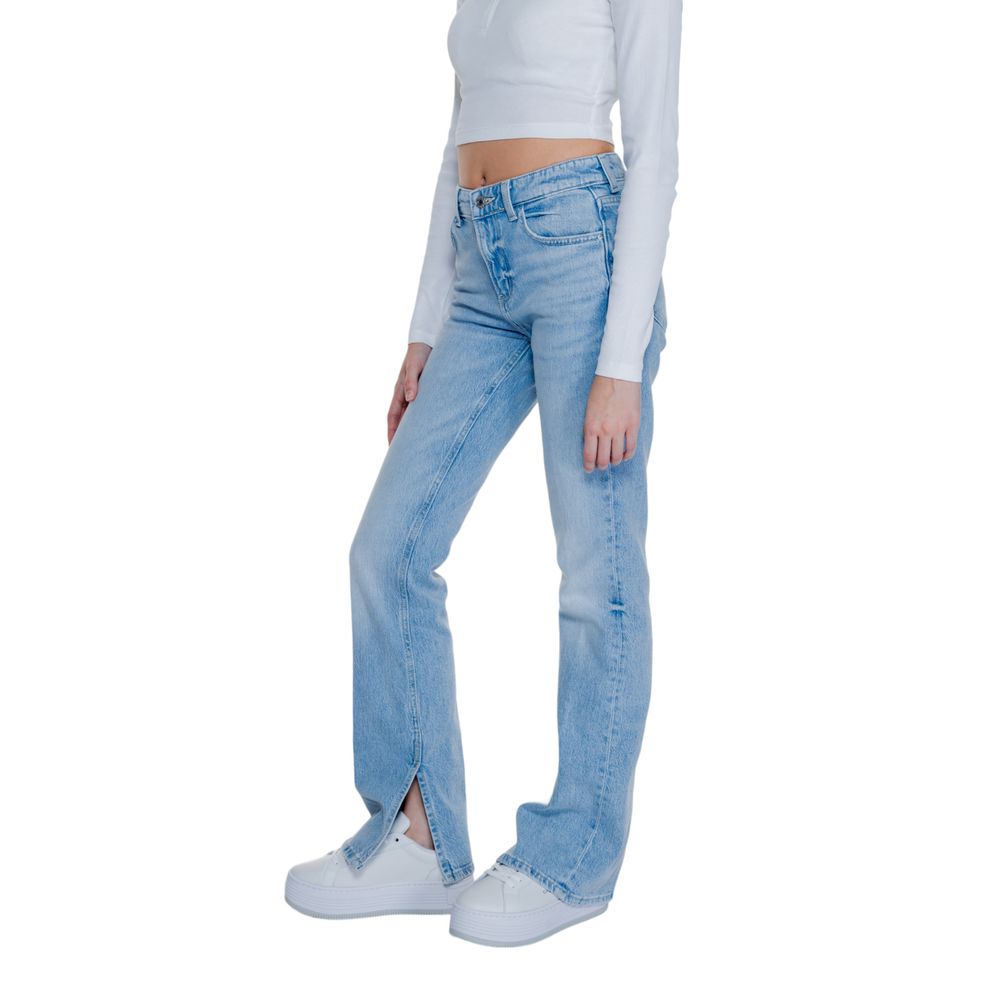Guess Light Blue Cotton Mom Jean