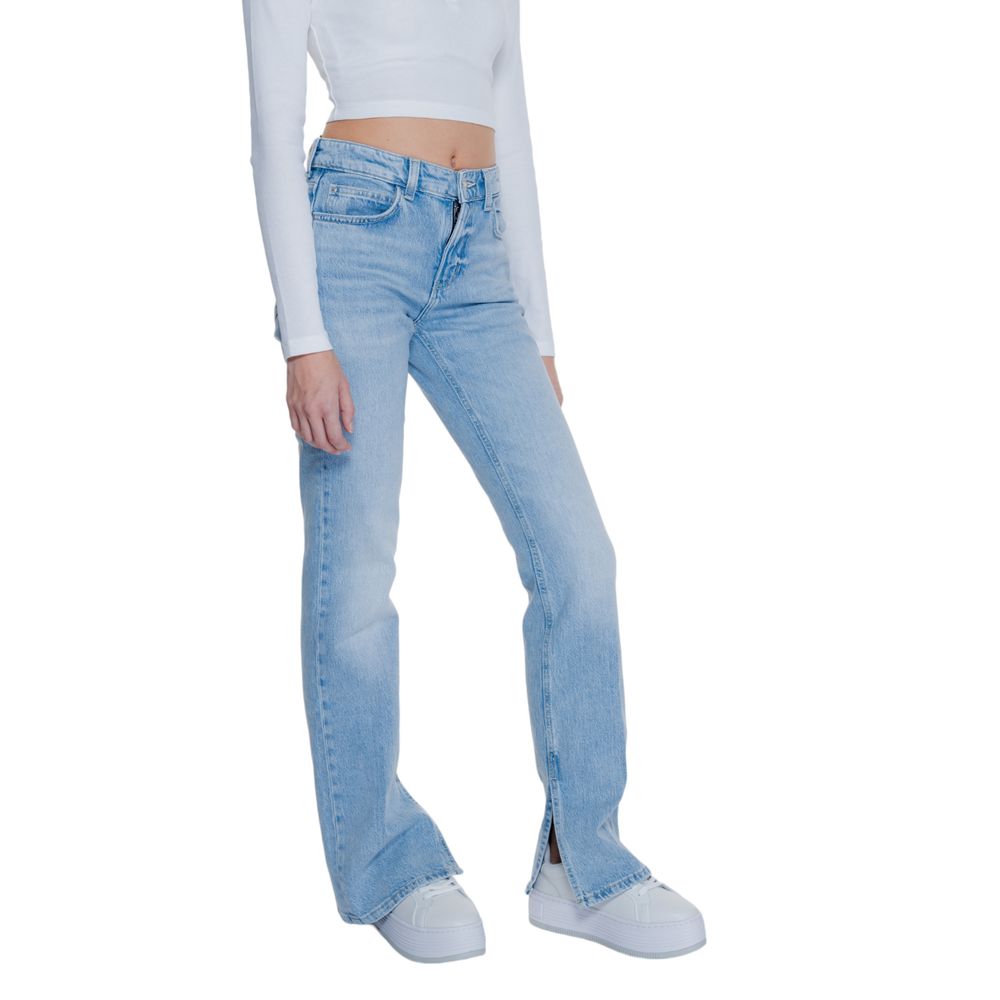 Guess Light Blue Cotton Mom Jean