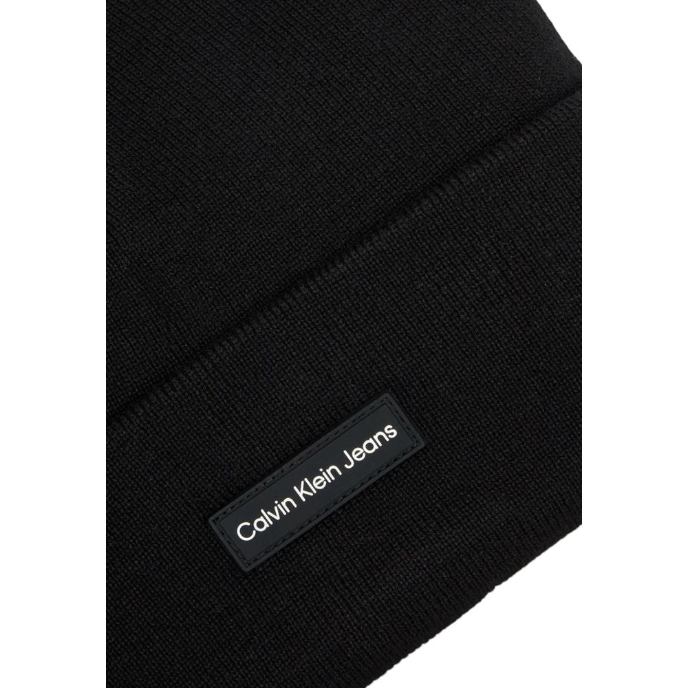Calvin Klein Black Recycled Polyester Hats & Cap Calvin Klein Black