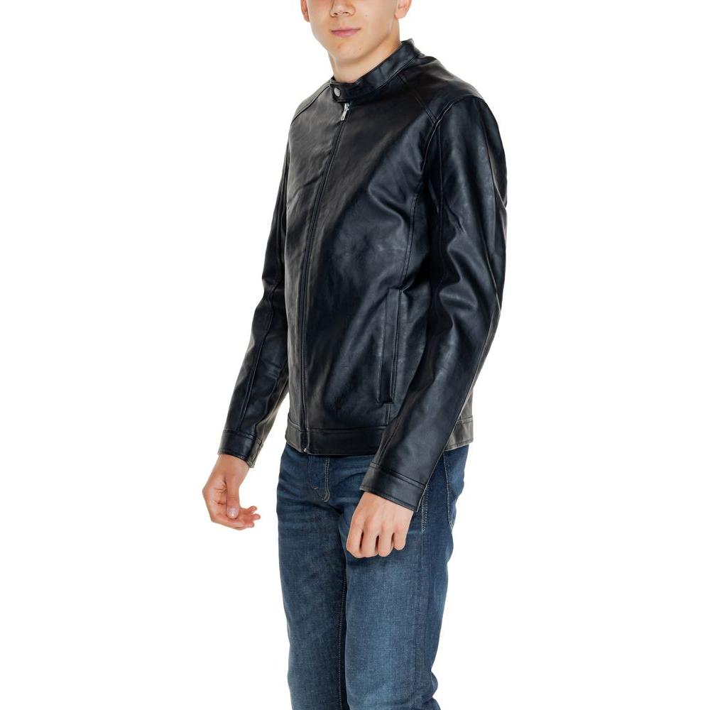 Jack Jones Black Polyester Jacket Jack Jones Dark Slate Gray
