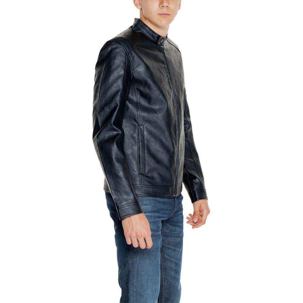 Jack Jones Black Polyester Jacket Jack Jones Dark Slate Gray