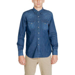 Replay Blue Cotton Shirt RE-14825100237-IT52 | XL