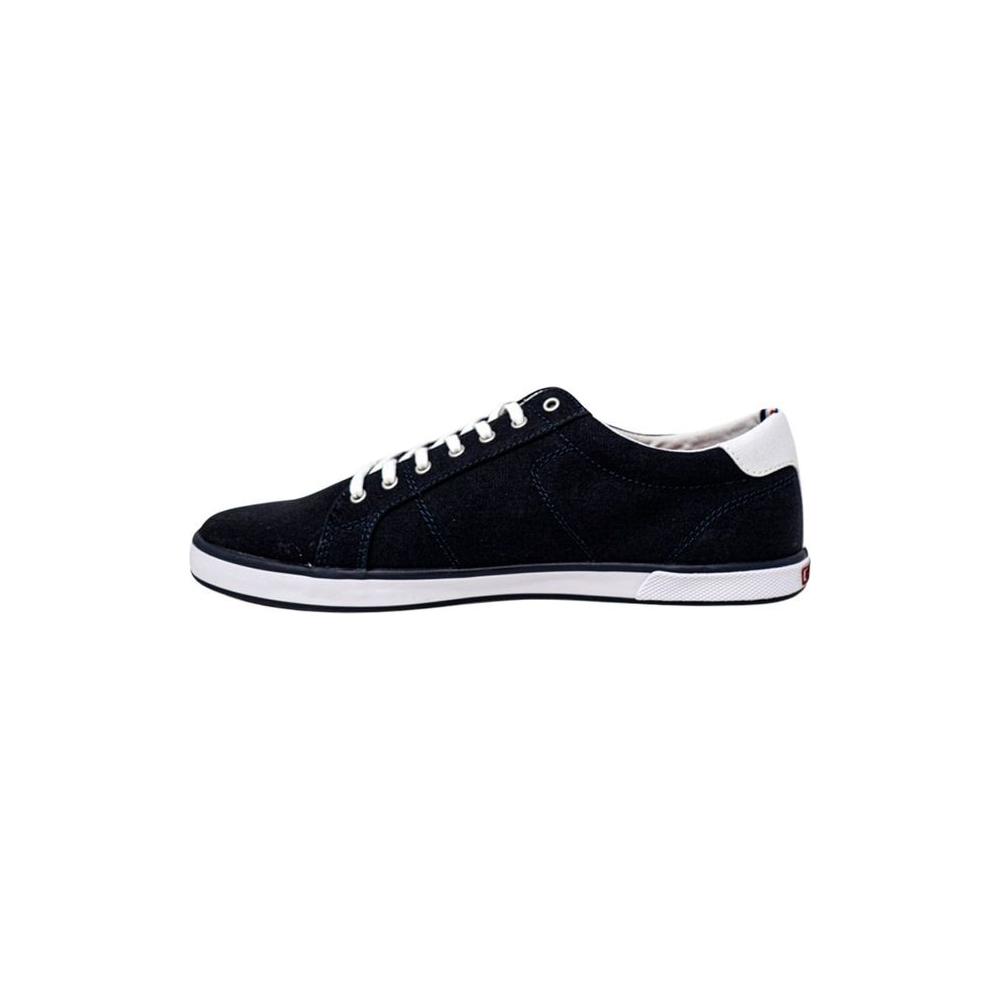 Tommy Hilfiger Blue Cotton Sneaker Tommy Hilfiger Black
