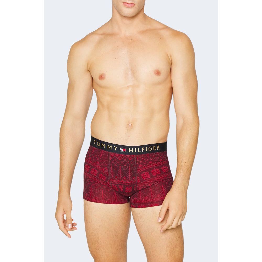 Tommy Hilfiger men's bordeaux cotton boxer shorts, fall/winter collection, 95% cotton, 5% elastane, comfortable fit underwear