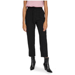 Vila Clothes Black Viscose Cropped Pant VI-10437300009-IT36|XXS