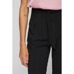 Vila Clothes Black Viscose Cropped Pant VI-10437300009-IT36|XXS