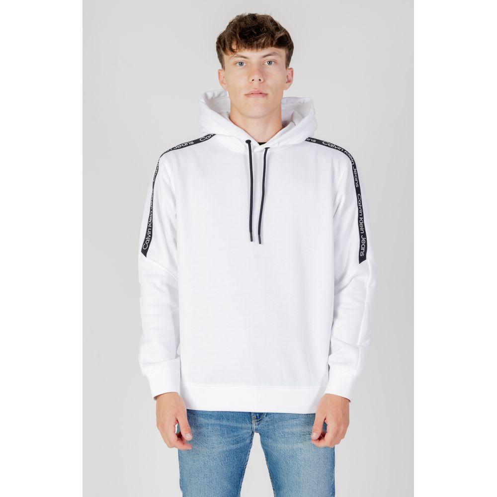 Calvin Klein Jeans White Cotton Sweater Calvin Klein Jeans Light Gray