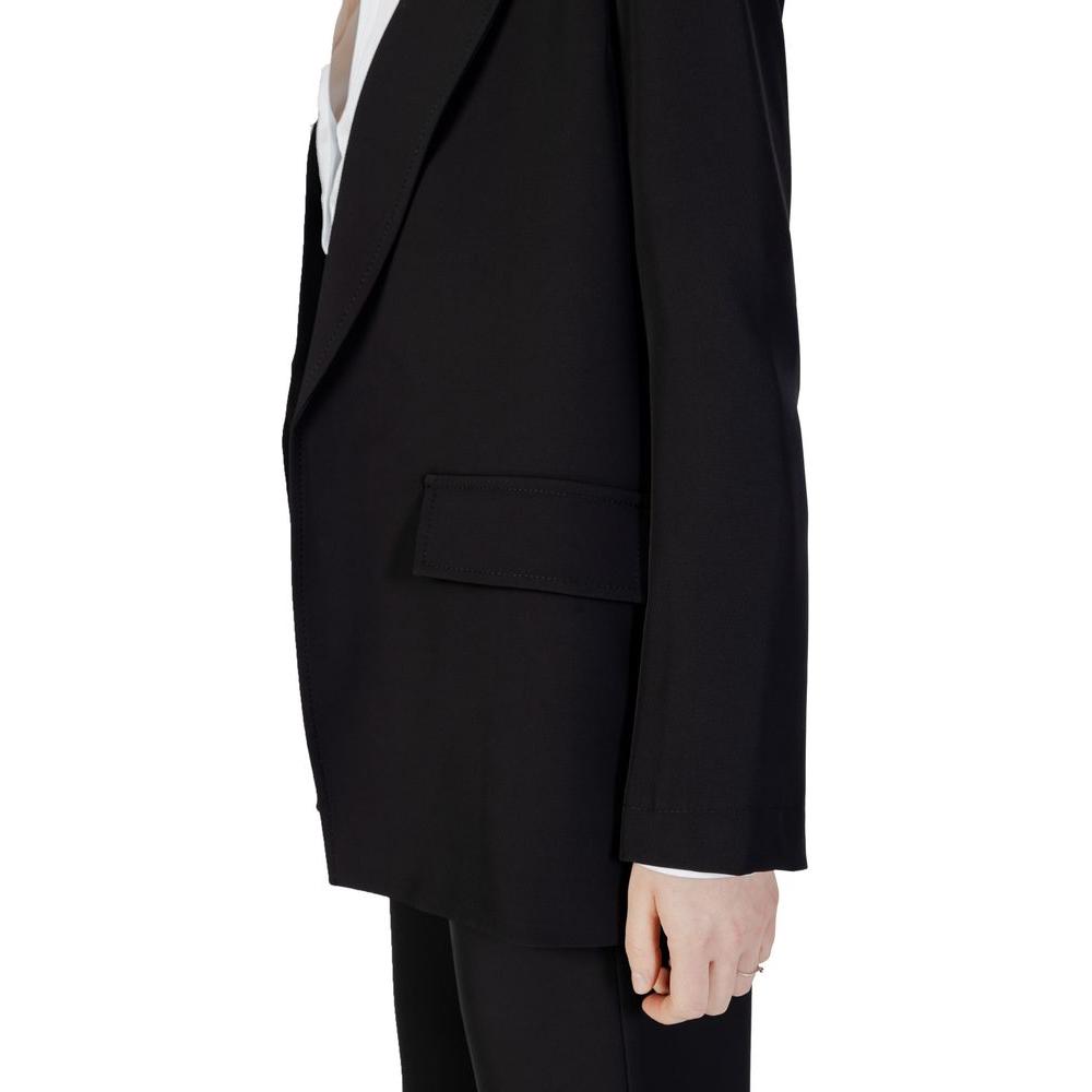 Sandro Ferrone Black Polyester Suits & Blazer Sandro Ferrone Black