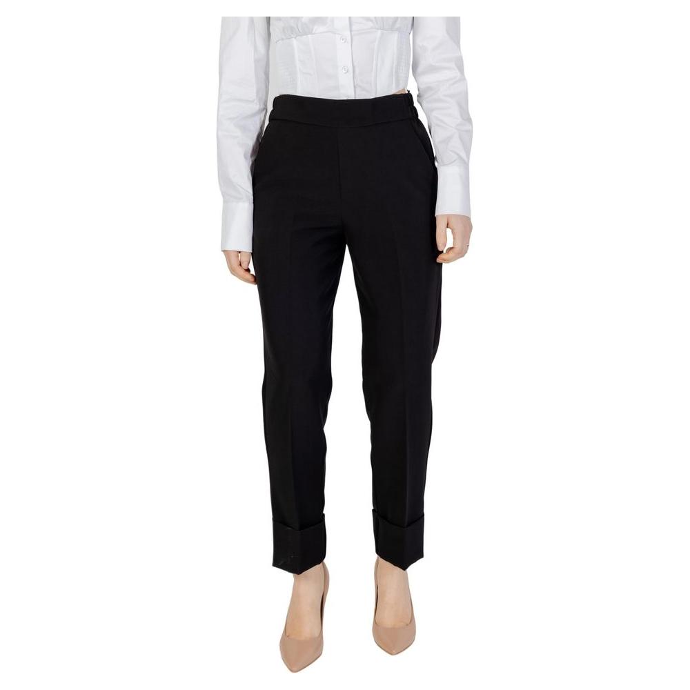 Sandro Ferrone Black Polyester Jeans & Pant Sandro Ferrone Light Gray