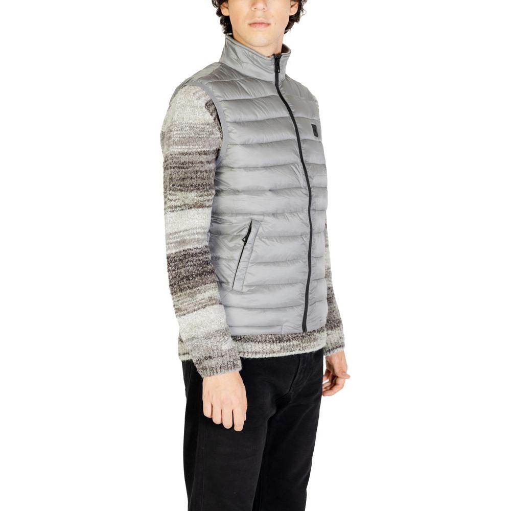 Gianni Lupo Gray Polyamide Jacket Gianni Lupo Gray