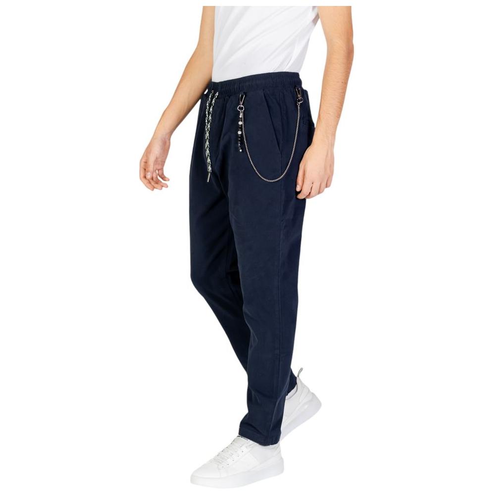 Gianni Lupo men's blue cotton jeans and pants, fall/winter collection, made with 97% cotton and 3% elastane for comfort and style.
