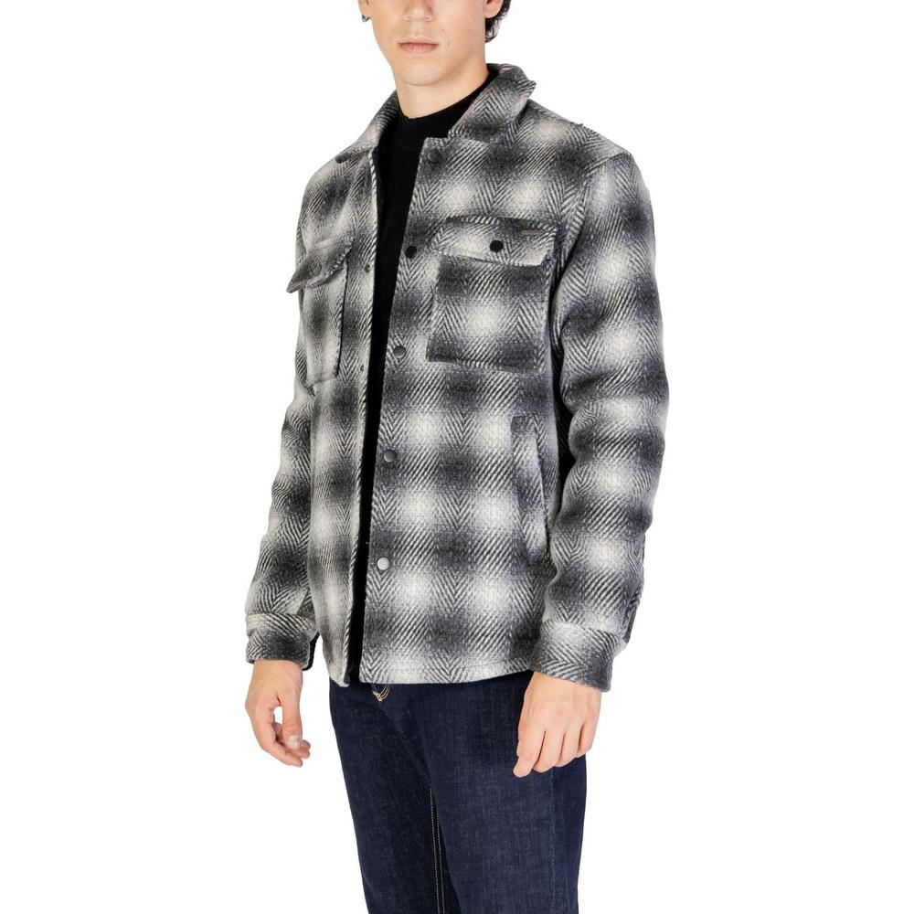 Gianni Lupo Black Wool Jacket Gianni Lupo Dark Slate Gray