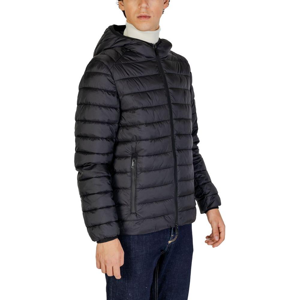 Gianni Lupo Black Polyamide Jacket Gianni Lupo Dark Slate Gray