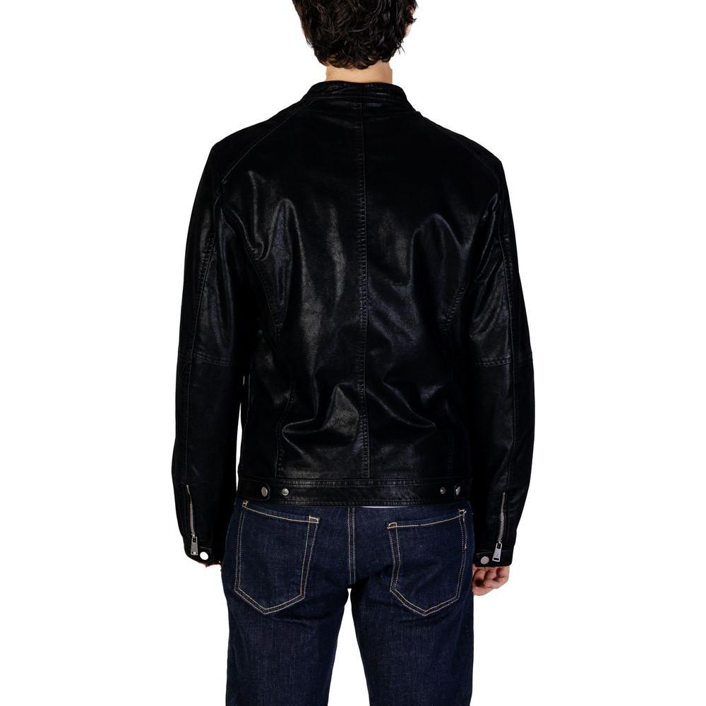 Gianni Lupo Black Cotton Jacket Gianni Lupo Black