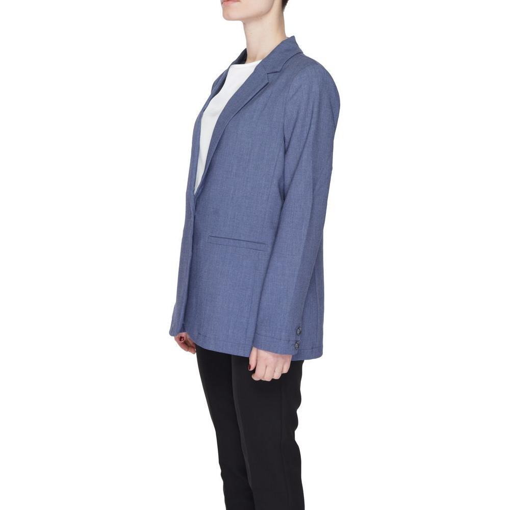 Street One Blue Polyester Blazer ST-13508600010-46