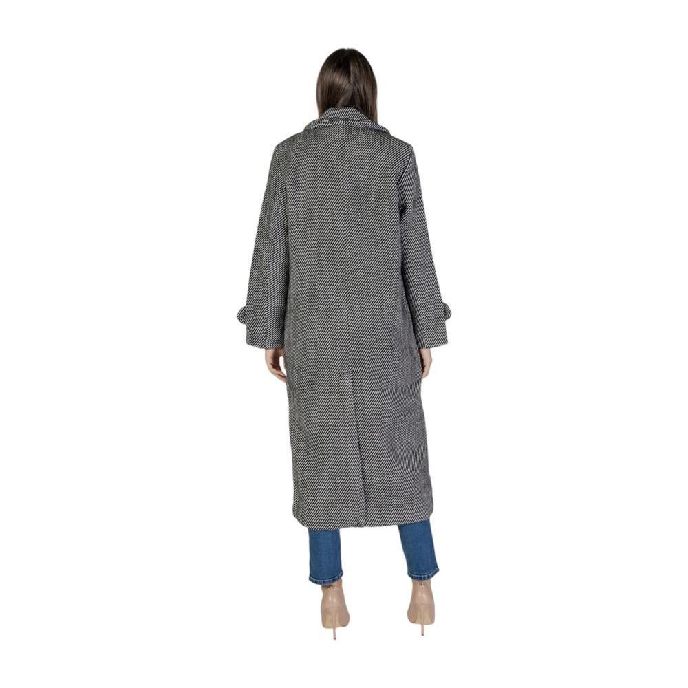 Vila Clothes Black Polyester Coat VI-15726200009-IT38|XS