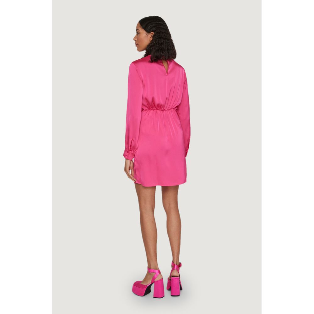 Vila Clothes Pink Polyester Short Dress