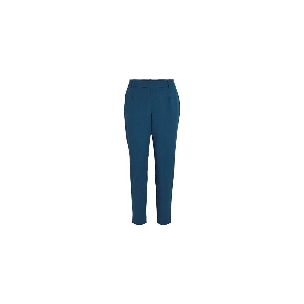 Vila Clothes Blue Polyester Pant VI-12634100582-IT36|XXS