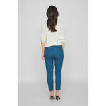 Vila Clothes Blue Polyester Pant VI-12634100582-IT36|XXS