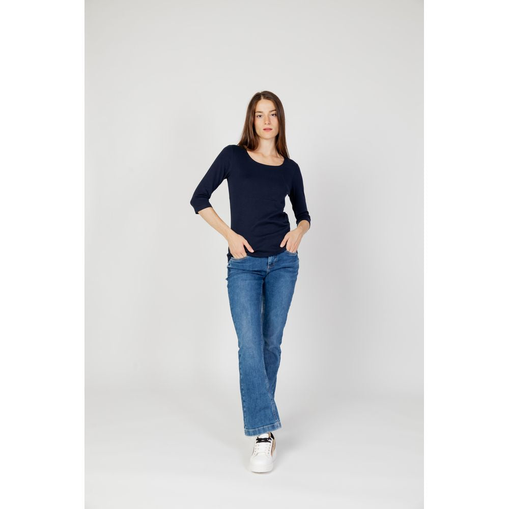 Street One Blue Cotton Long Sleeve ST-12748000010-IT42|M