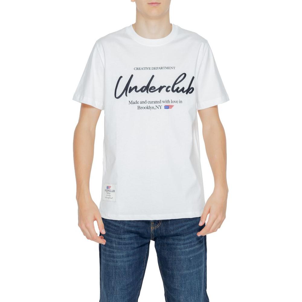 Underclub White Cotton T-Shirt for Men from Spring/Summer Collection, 100% Cotton, Stylish Casual Wear, Made in Brooklyn
