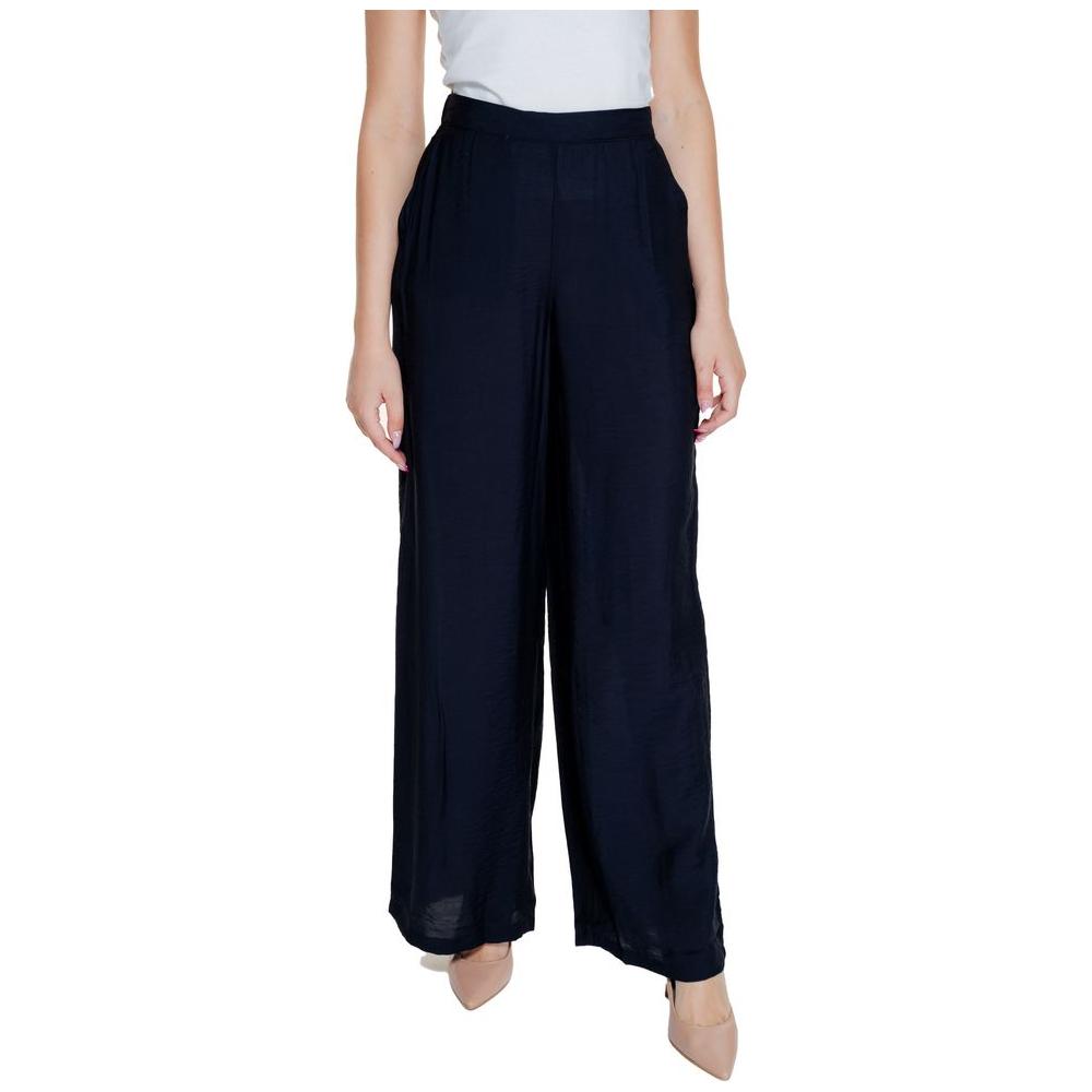 Vero Moda Black Viscose Women's Regular Pants - Spring/Summer Collection