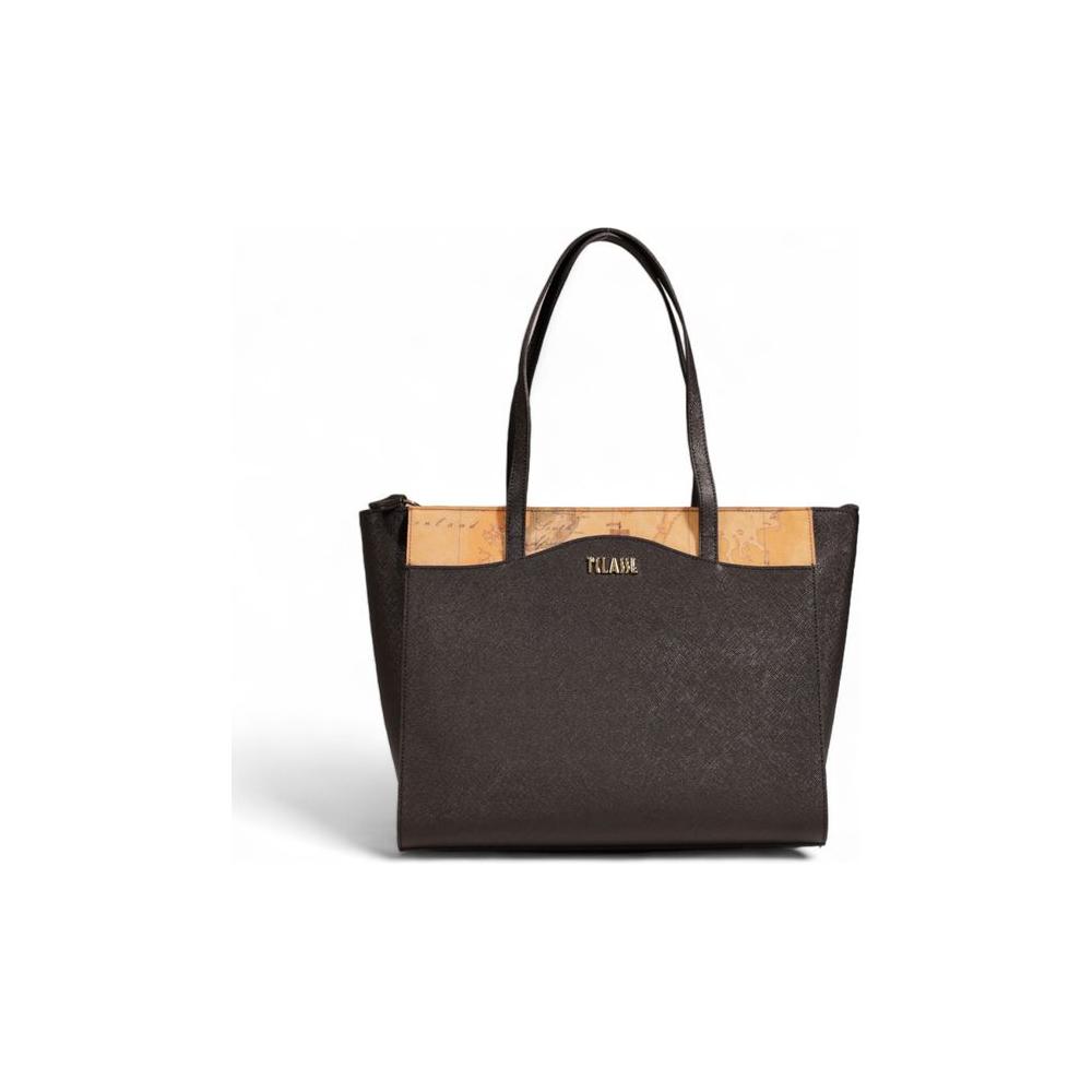 Alviero Martini Prima Classe black polyethylene handbag, women's fall/winter collection, 76% polyurethane, 15% polyester, 9% cotton.