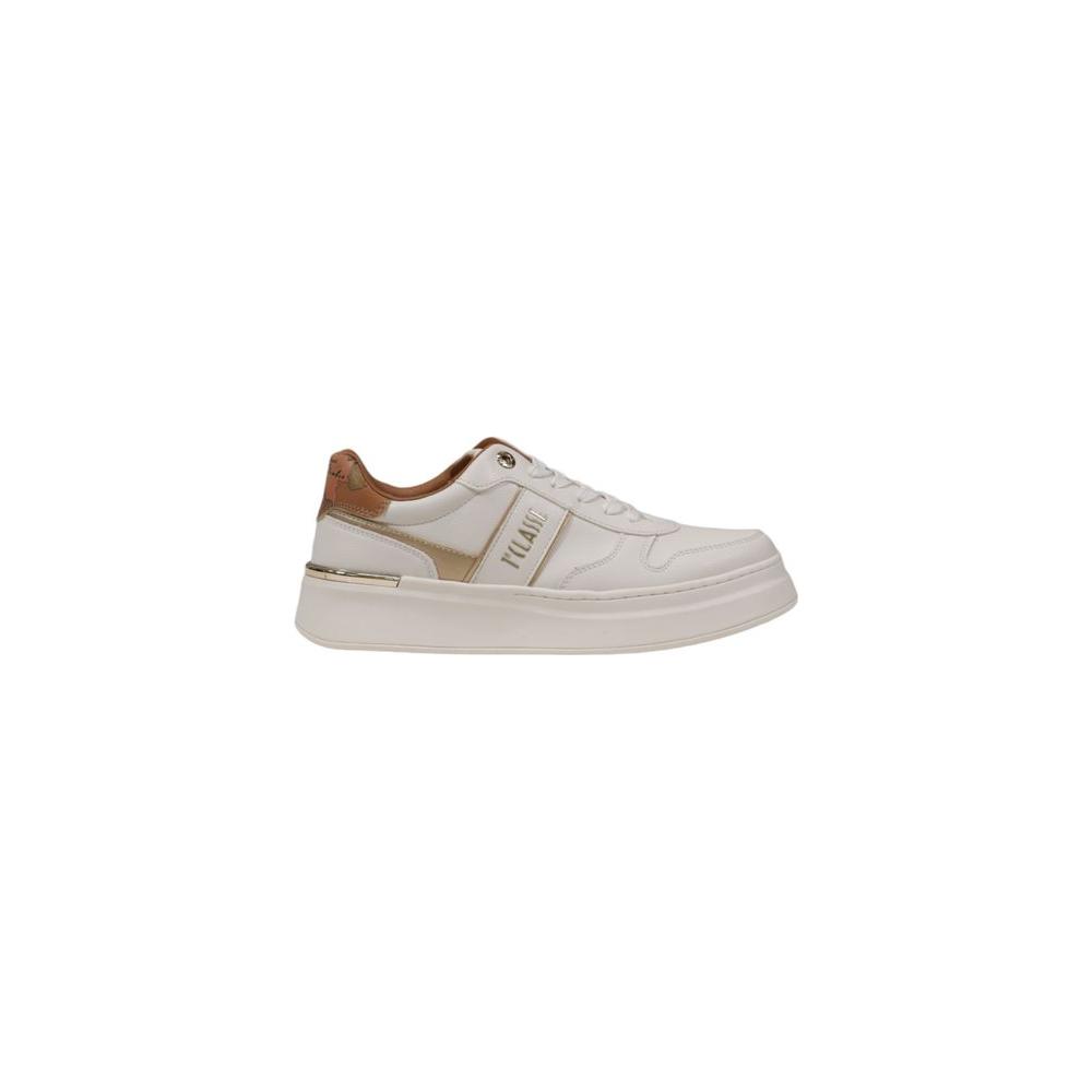 Alviero Martini Prima Classe women's white polyurethane sneakers, Fall/Winter collection, side view