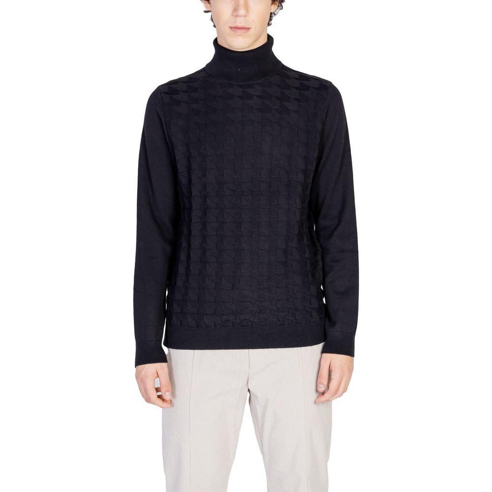Antony Morato Black Cotton Turtleneck AN-14638800009-IT48 | L