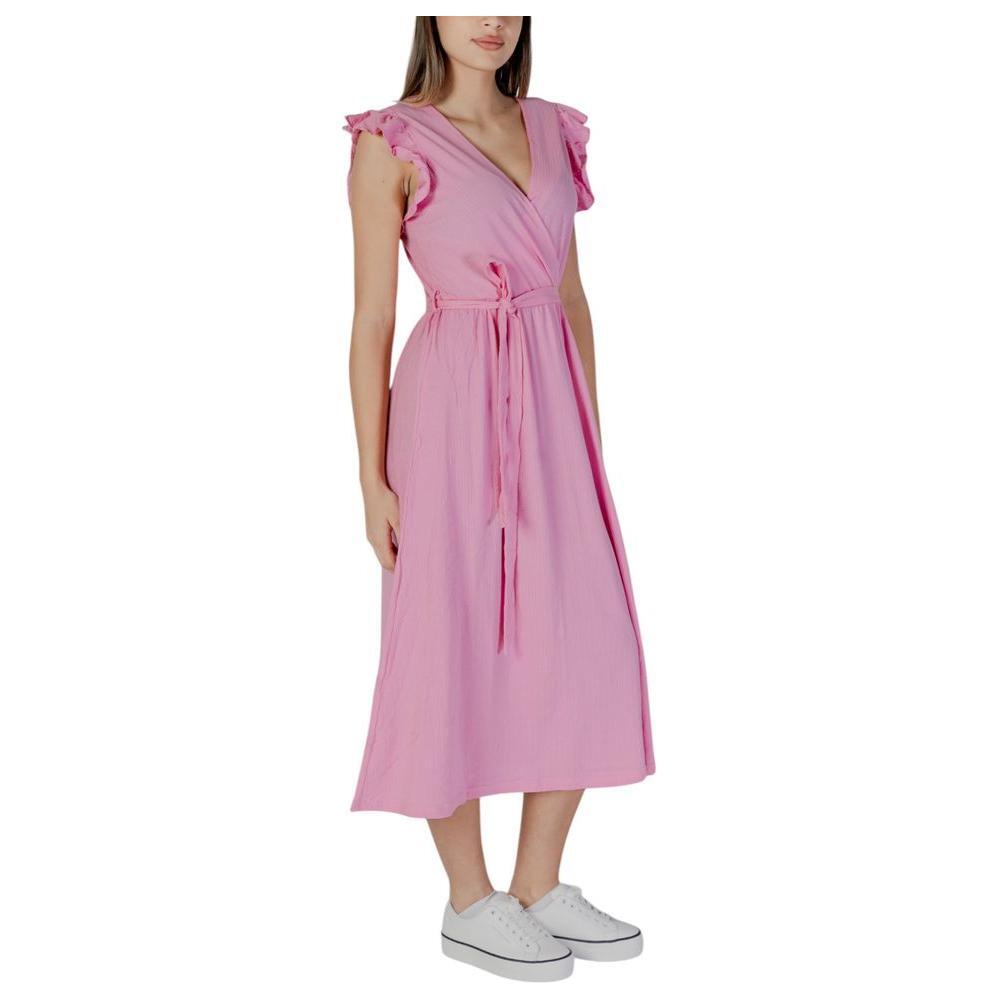 B.Young Multicolor Cotton Long Dress