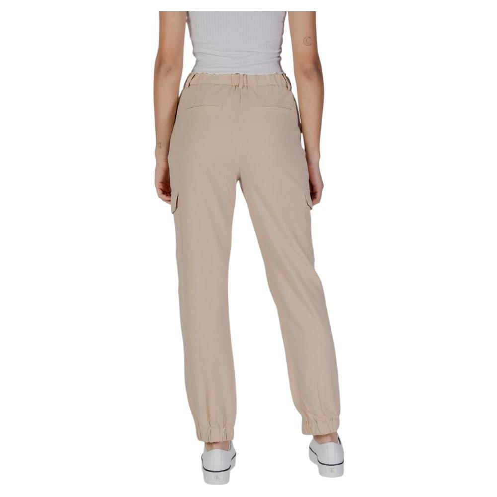 B.Young Beige Polyester Pant BY-14924902507-IT36|XXS