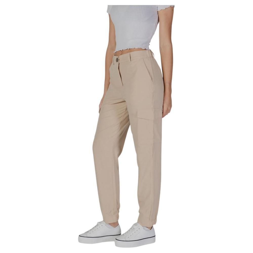B.Young Beige Polyester Pant BY-14924902507-IT36|XXS