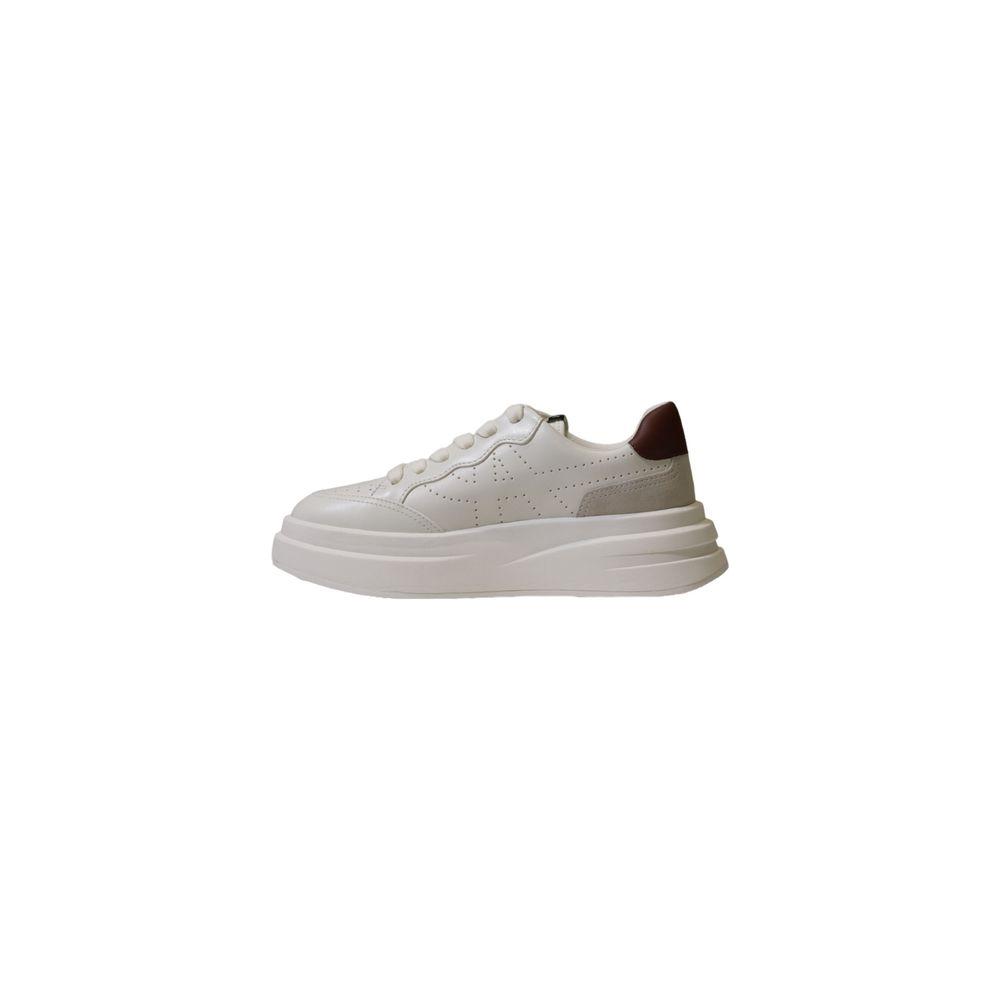 ASH Bordeaux Leather Sneaker for Women, Fall/Winter Collection, 100% Leather, showcasing stylish white sneaker design with brown accents.