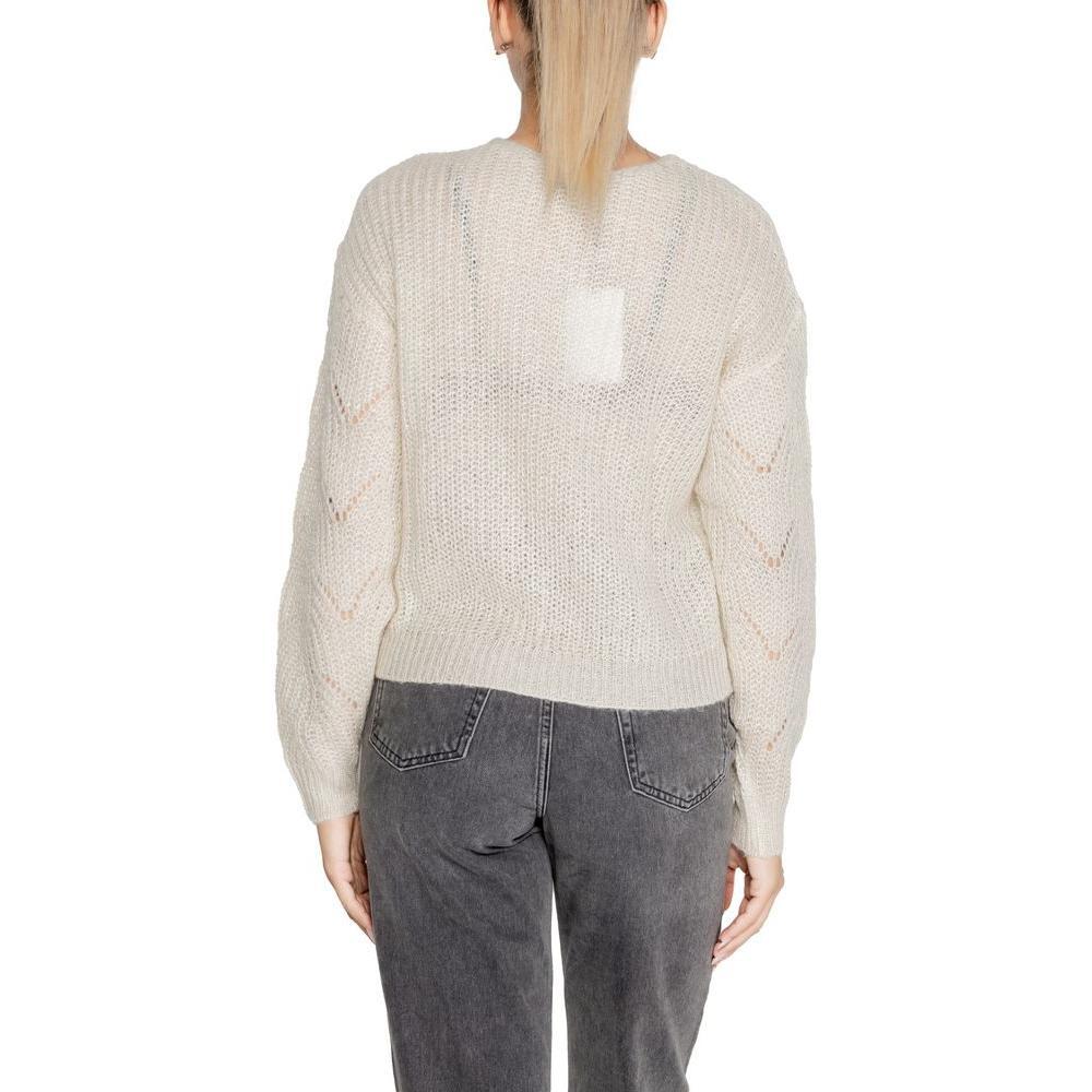 Jacqueline De Yong Cream Marabou Sweater JA-15170300143-IT38|XS
