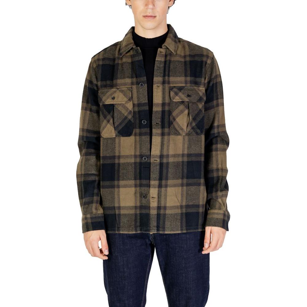 Only & Sons Green Cotton Shirt Only & Sons Dark Slate Gray