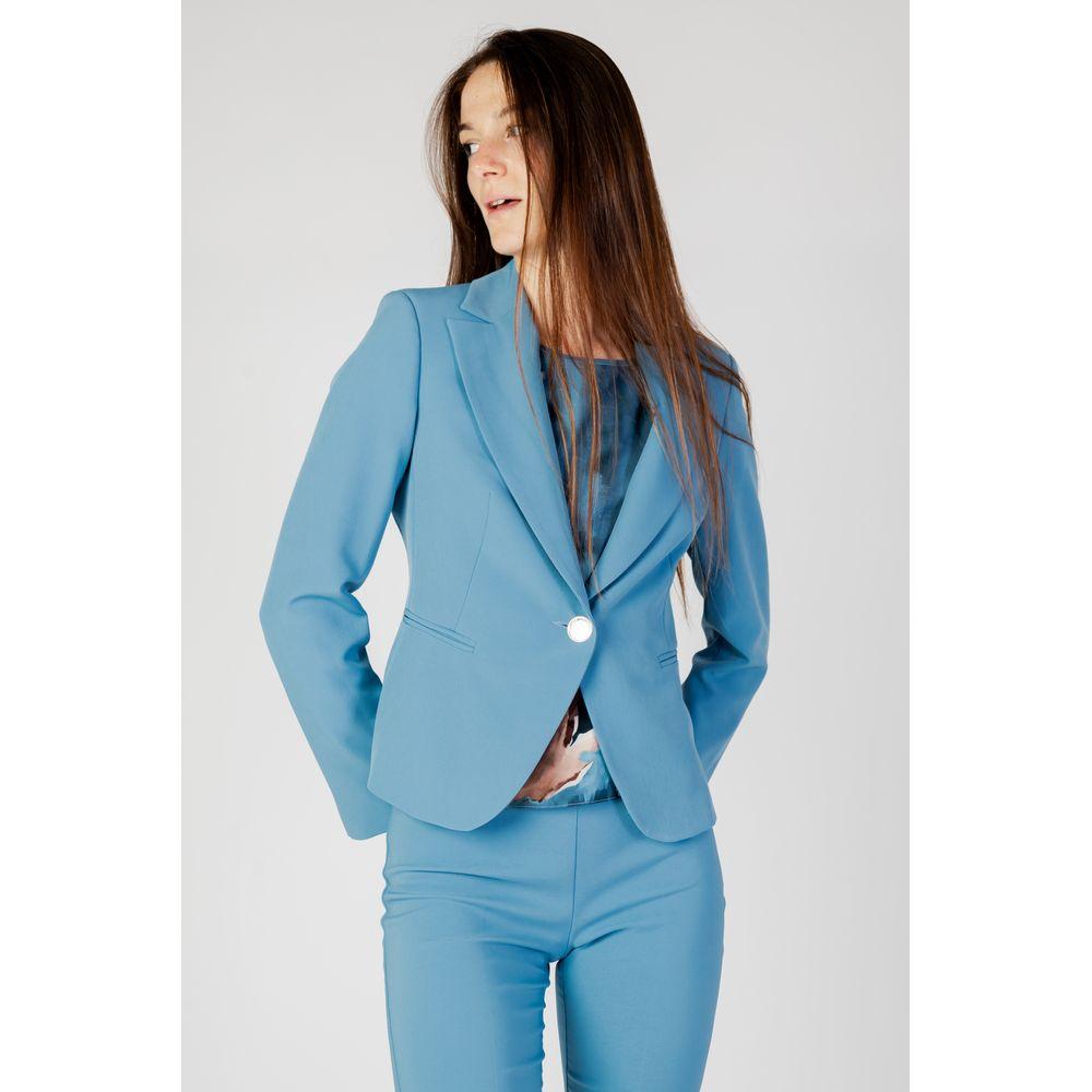 Rinascimento Turquoise Polyester Suits & Blazer Rinascimento Dim Gray