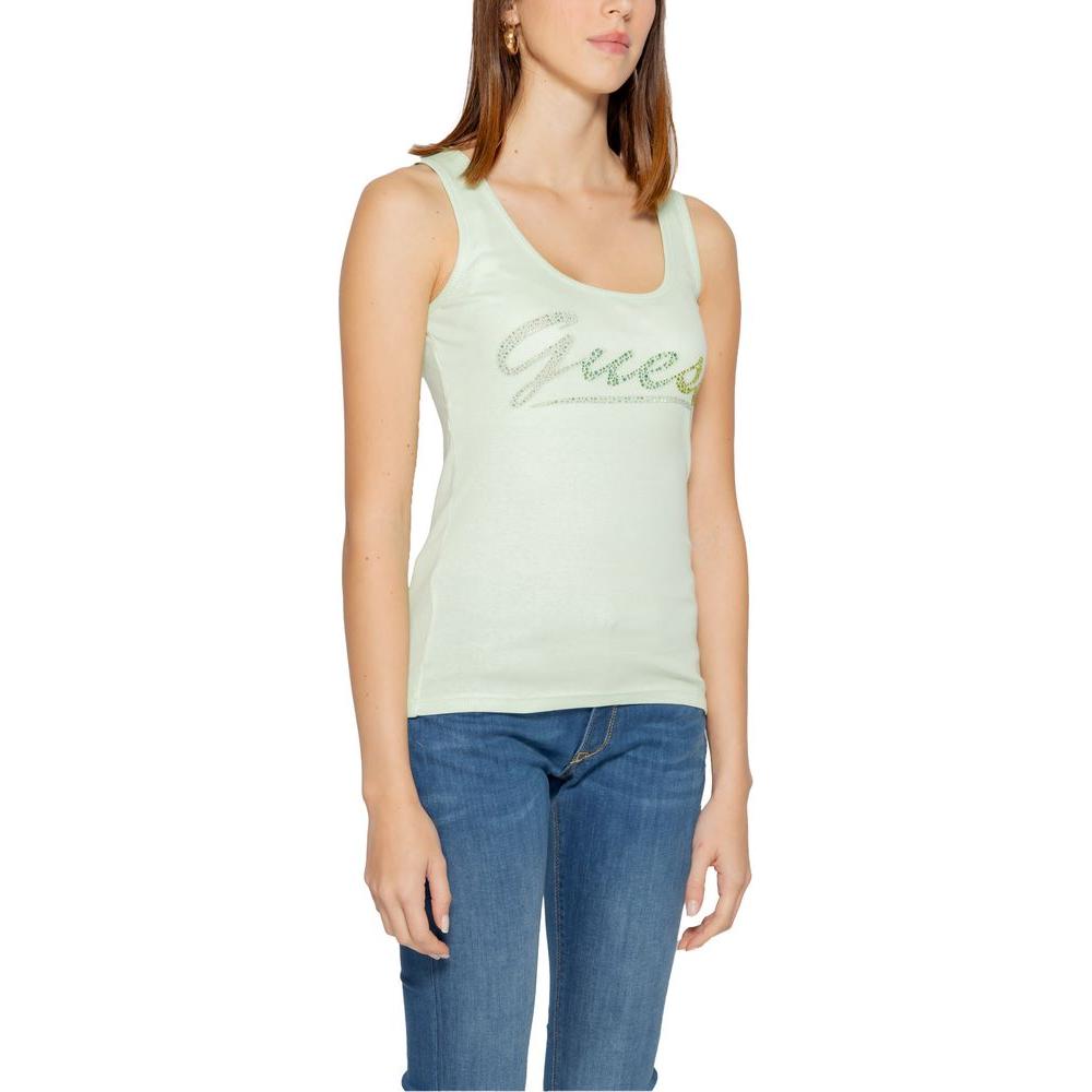 Women's Guess turquoise cotton tank top from Spring/Summer collection