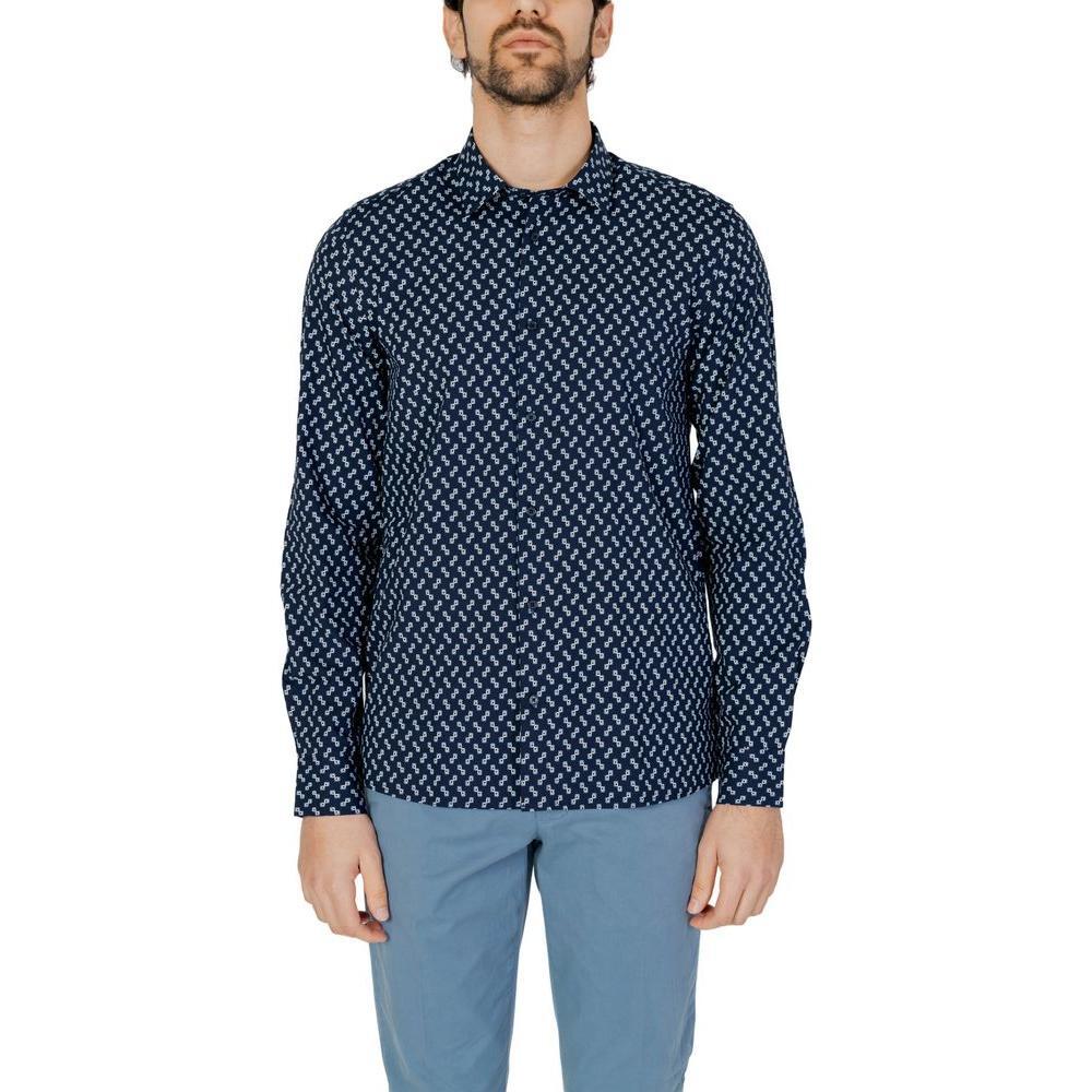 Antony Morato Blue Viscose Shirt AN-13369100010-IT46 | S