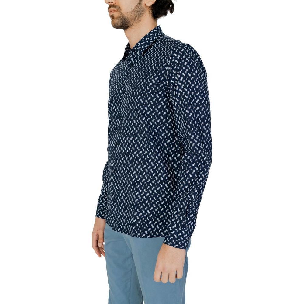 Antony Morato Blue Viscose Shirt AN-13369100010-IT46 | S