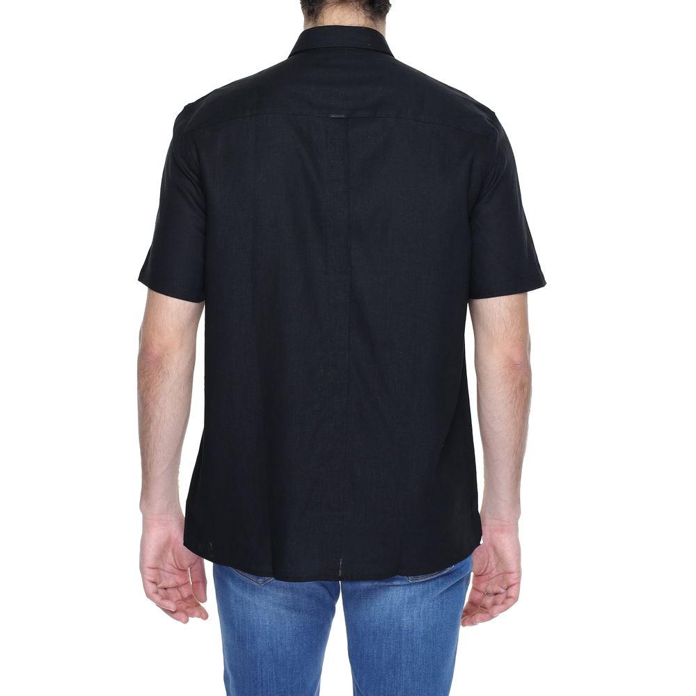 Antony Morato Black Linen Shortsleeve