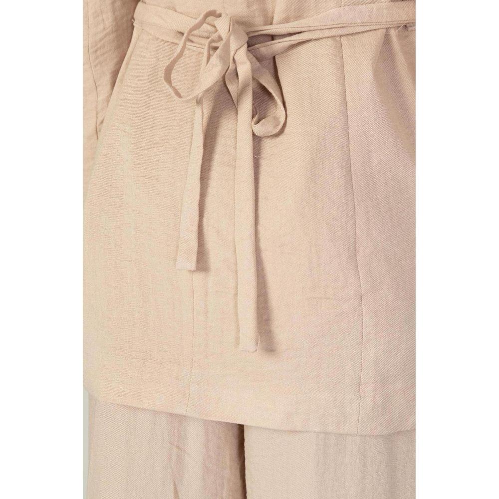 Vero Moda pink viscose suit and blazer, women's spring/summer collection jacket with tie waist detail, 81% viscose, 19% nylon.
