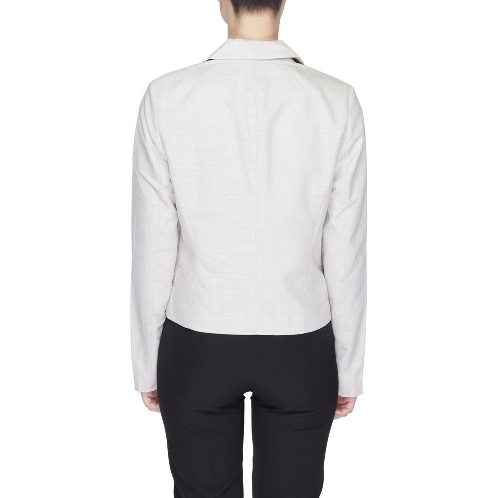Back view of a Vero Moda gray polyester women's blazer from the Spring/Summer collection.
