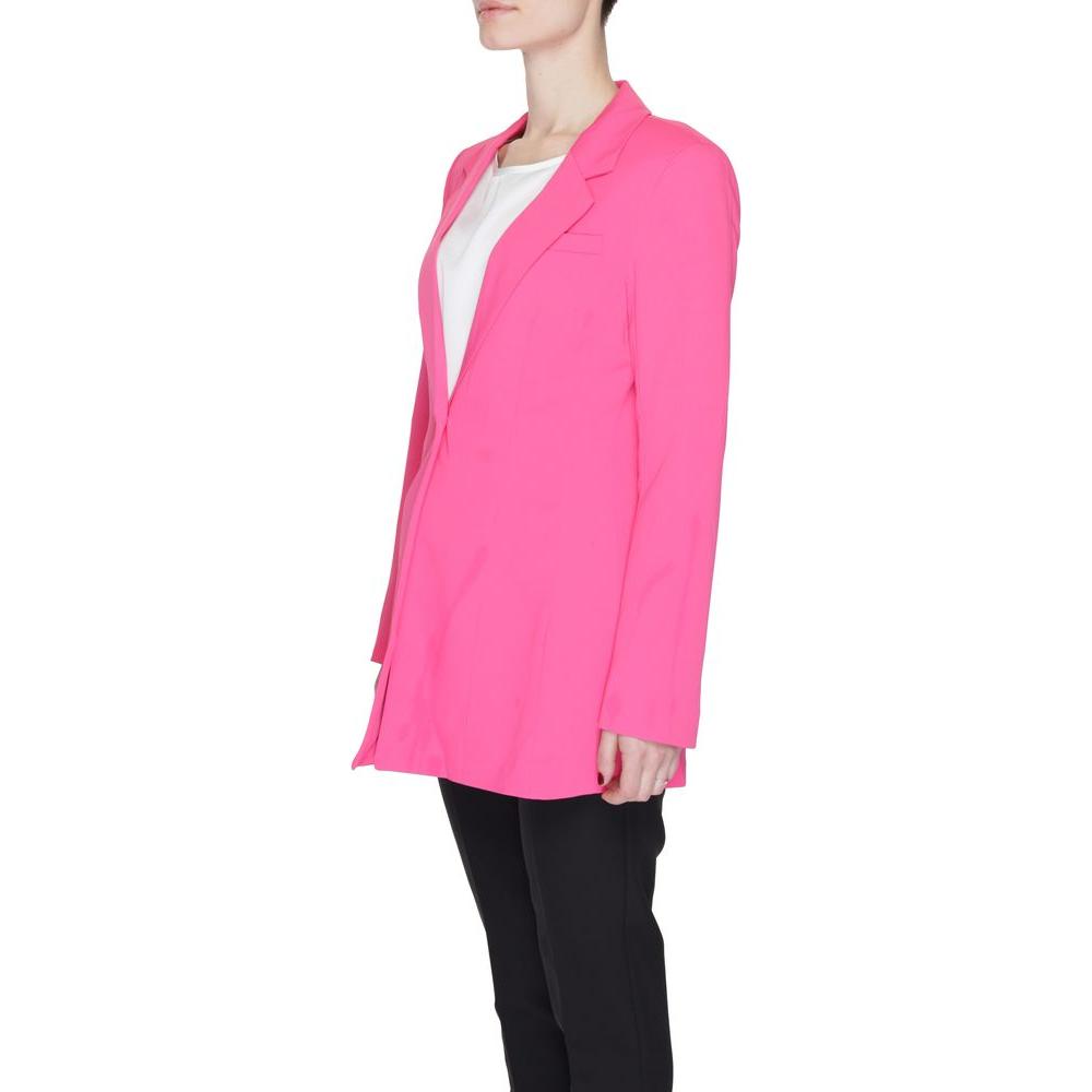Vero Moda women's pink polyester blazer, spring/summer collection, 96% polyester 4% elastene, stylish formal jacket for women