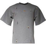 Dolce & Gabbana Gray Cotton Blend Embellished Tee T-shirt TSH87077-44